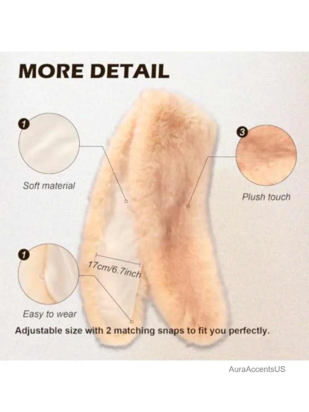 Faux Fur Shawl Wrap Scarf for Women Fluffy Winter Neck Warmer
